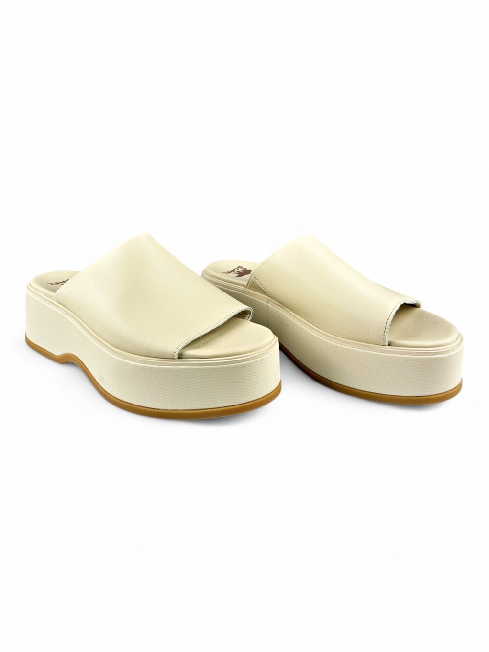 Sorel Women's Platform Slide Sandals Size 8 Cream